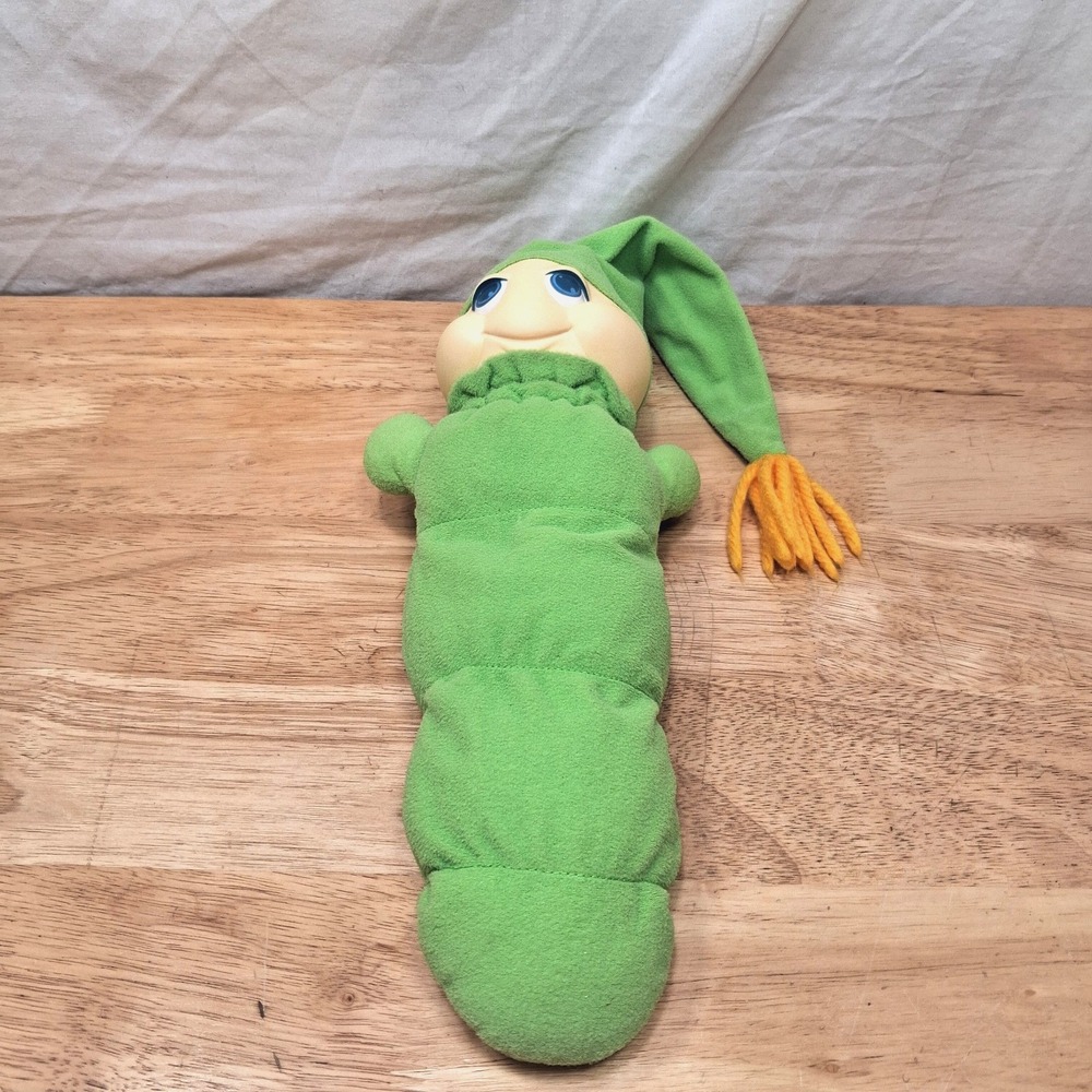 HASBRO GLO WORM ORIGINAL 1982 VINTAGE - 13" Plush Toy - Tested Works Glow
